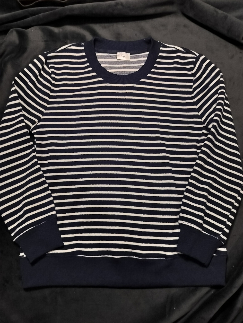 Common Thread Striped Crewneck Sweater - Navy & White - Small (SP)